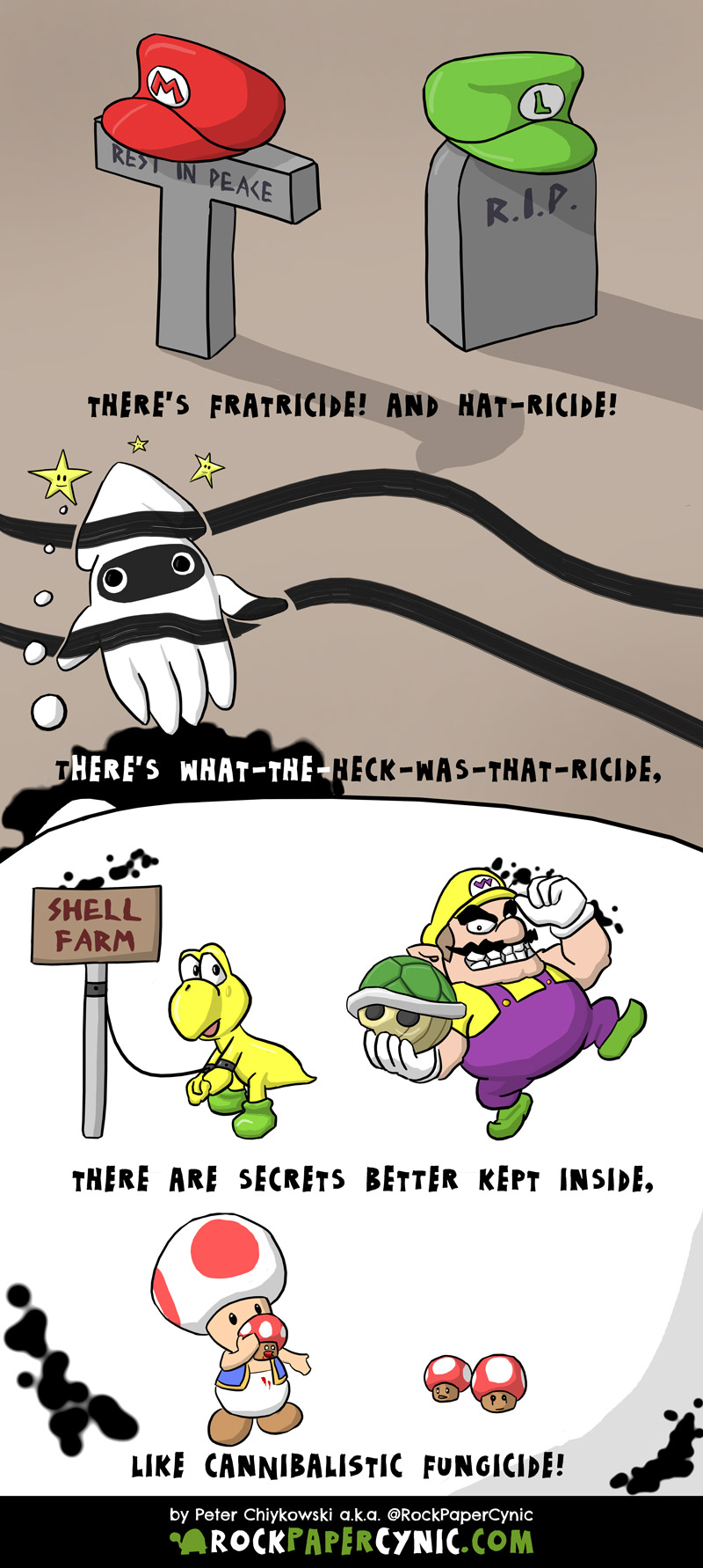 Dr. Seuss talks about how Mario Kart violence is ridiculous, Wario is malicious, and Toad is a cannibal