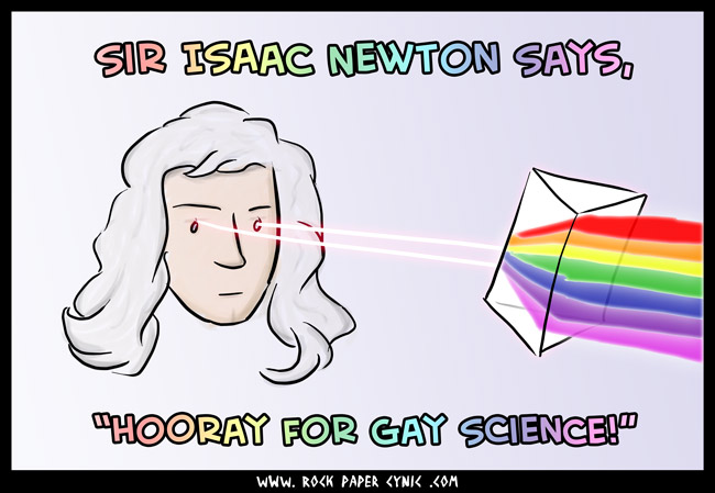 How Sir Isaac Newton Invented Gay Science A Rock Paper Cynic Comic 3522