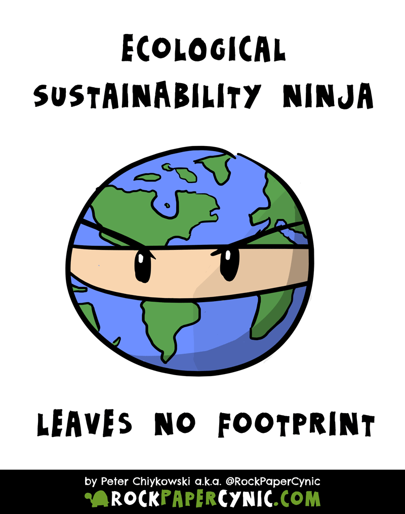 meet the environmental sustainability ninja (and his amazing carbon footprint)